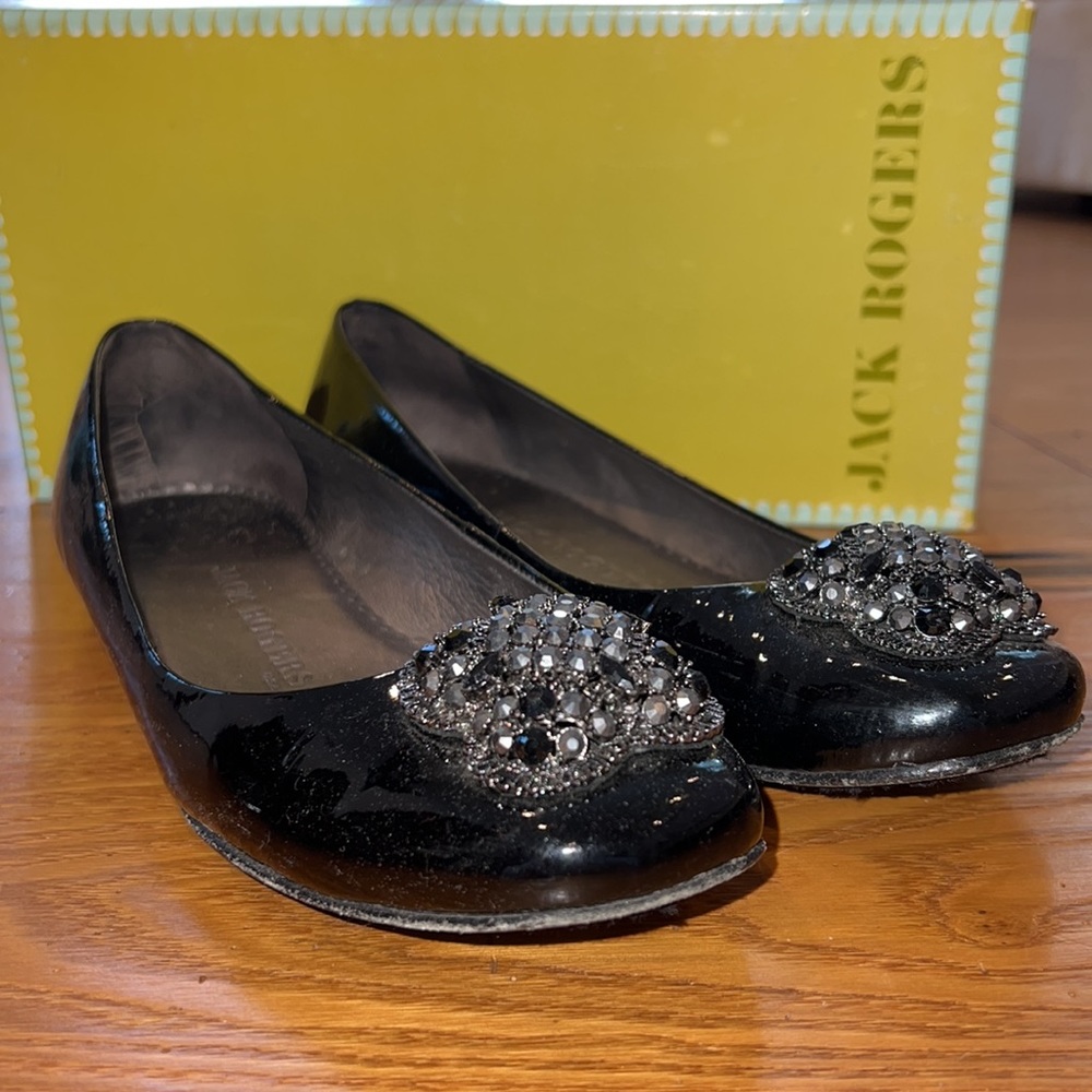 Jack Rogers Jeweled Windsor Soft Patent Flat